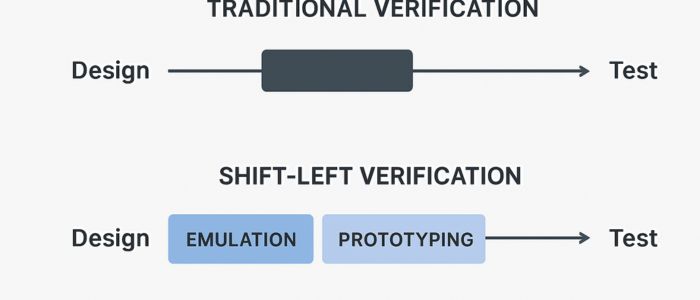traditional verification vs. shift-left verification