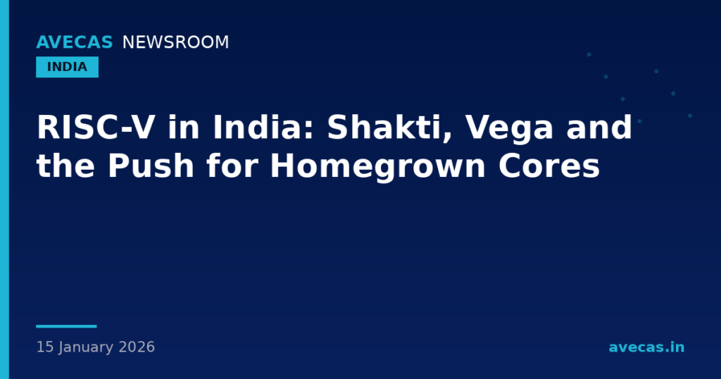 RISC-V in India: Shakti, Vega and the Push for Homegrown Cores