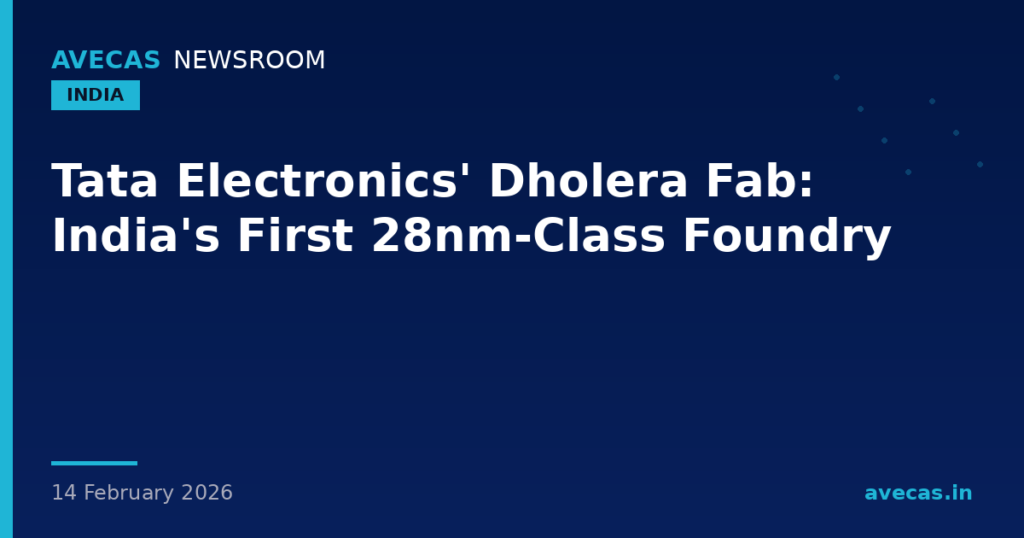 Tata Electronics' Dholera Fab: India's First 28nm-Class Foundry
