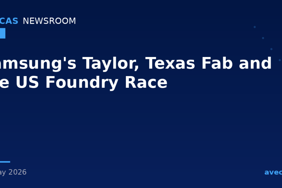 Samsung's Taylor, Texas Fab and the US Foundry Race